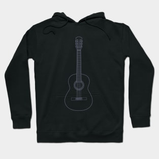Classical Acoustic Guitar Outline Hoodie